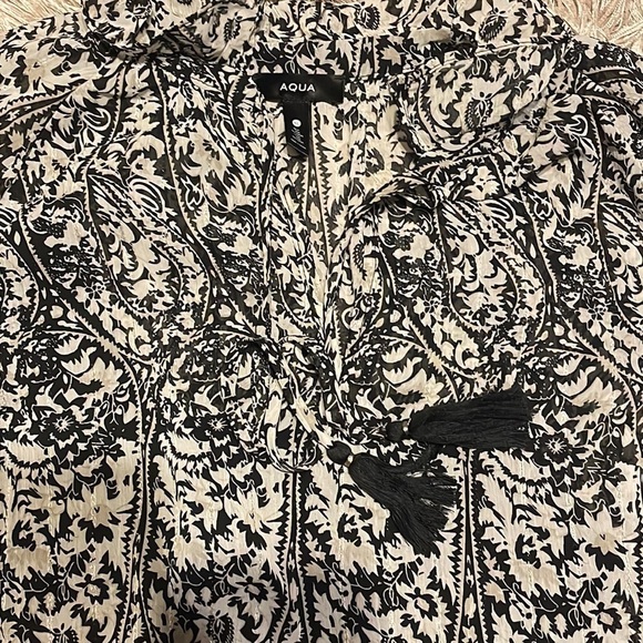 NWT Aqua Brand Black And White Maxi‎ Dress - Picture 7 of 9